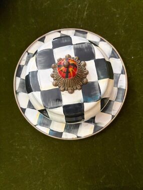MacKENZiE CHiLDS Courtly Check Butter Dish